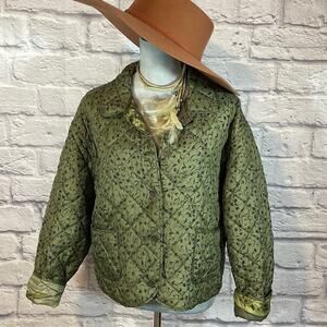 Reversible southwestern style quilted grannycore jacket